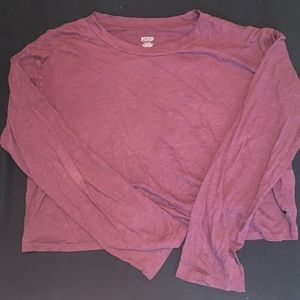 Maroon long sleeve crop top. Size medium. Worn a couple of times